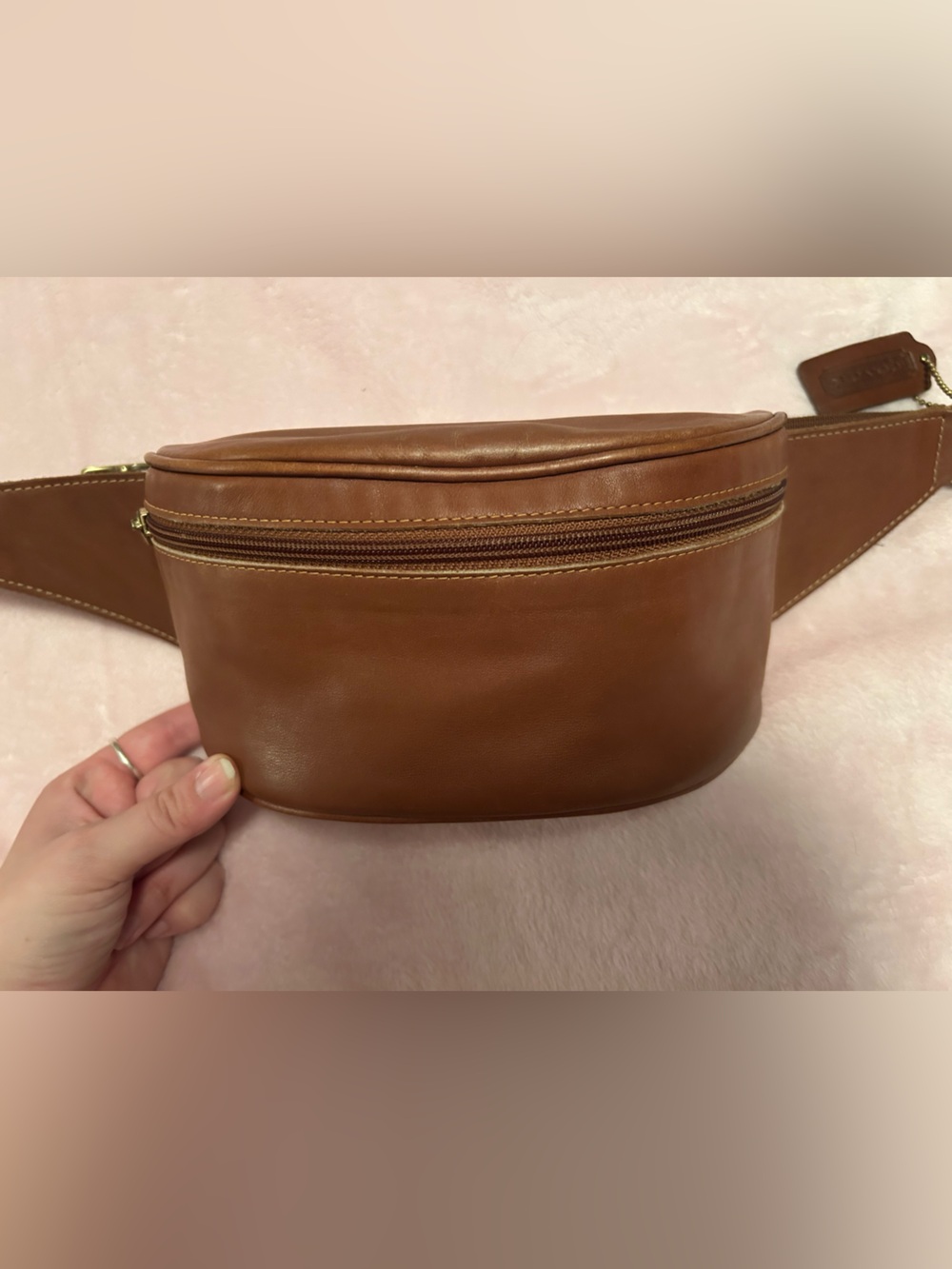 Coach Brown Leather Waist Belt Bag Fanny Pack vintage